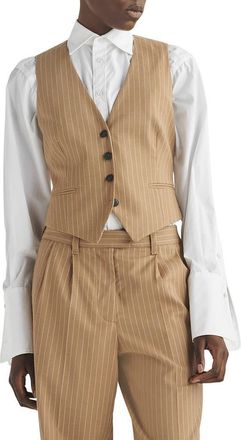 Rag & Bone Priya Stripe Vest in Camelstrp at Nordstrom Rack, Size 14