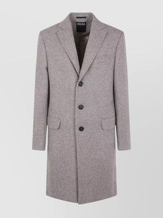 Ermenegildo Zegna cashmere and wool long overcoat