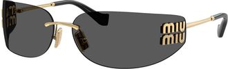 Miu Miu Womens Sunglasses Grey/Gold Metal - One Size