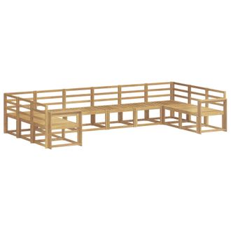 vidaXL Conjunto De Sof&aacute;s De Exterior 10 Pcs Blanco Vidaxl