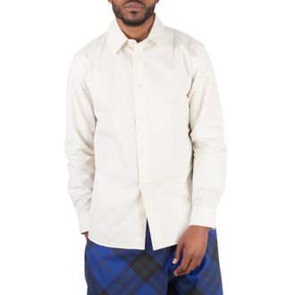 Burberry EKD Cotton Long-Sleeve Shirt, Size Small