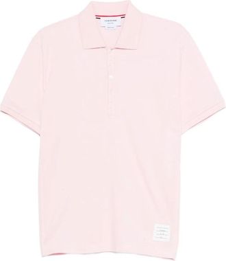 Thom Browne Polo Shirt - Heren - Polos - Roze - XL - Katoen - Tops