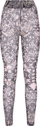 Philipp Plein Broeken, Dames, Roze, S, Polyester, New Baroque Leggings