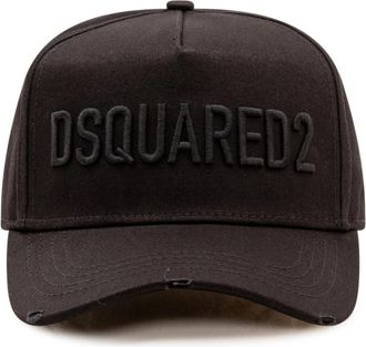 Dsquared2 Baseball Cap - Heren - Petten - Zwart - ONE Size - Katoen - Accessoires