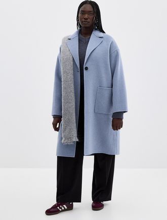 Contemporaine Womens Lightweight retransformed wool oversized overcoat