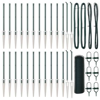Berkfield Home Hexagon Fence Green 0.8x50 m Steel
