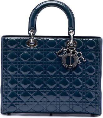 Dior Pre-owned Dior Large Patent Cannage Lady Satchel Ladies 3JKV5WAAO36VBVXQ