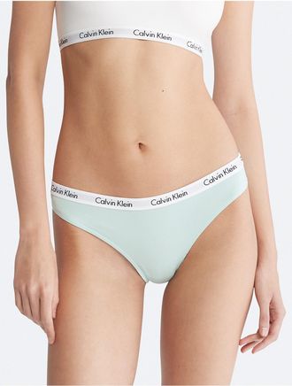Calvin Klein Womens Carousel Logo Cotton Bikini - Blue - XS