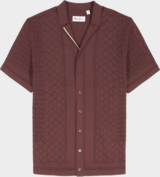 Robert Graham Men & apos;s Delmar Cotton Geometric Knit Short-Sleeve Sweater