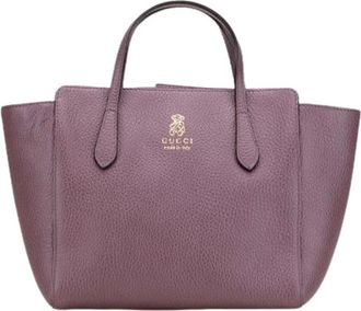 Gucci Pre-owned Handbags, female, Purple, Size: ONE SIZE Pre-owned Leather Handbag