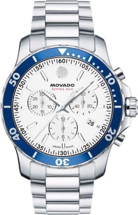 Movado 800 Chronograph Quartz White Dial Mens Watch 2600195
