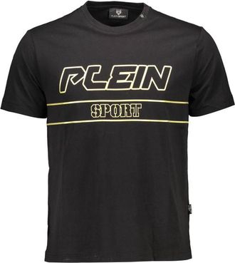 Plein Sport Black Cotton Mens Mens T-Shirt