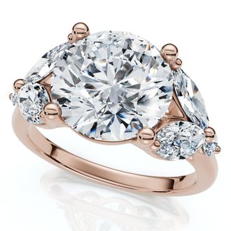 Pompeii3 3 3/4Ct Certified Diamond Engagement Ring 14k Gold Lab Grown