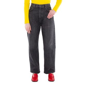 A Gold E Ladies Black Fran Jeans, Waist Size 25