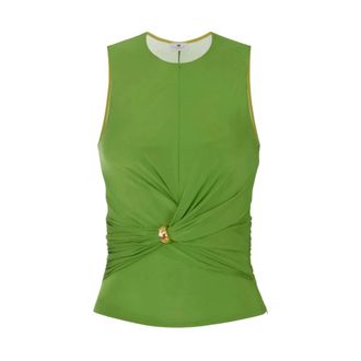 Elisabetta Franchi Dames, Tops, Groen, Maat: L Viscose