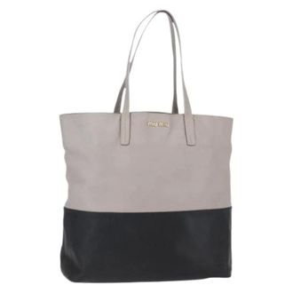 Miu Miu Pre-owned Tote Bags, female, Multicolor, Size: ONE SIZE Pre-owned Leather Tote Bag