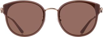 Ferragamo Brown Oval Unisex Sunglasses SF255SK 272 62