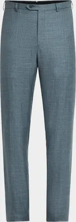 Brioni Men & apos;s Tigullio Flat-Front Twill Trousers