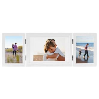 Berkfield Home Trifold Photo Frame Collage White 22x15 cm+2x | Size: 22x15 cm