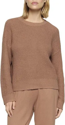 Eberjey Recy Crewneck Sweater in Hazelnut at Nordstrom, Size X-Small