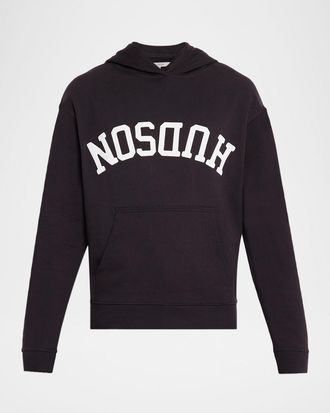 Hudson Mens Classic Logo Cotton Terry Hoodie