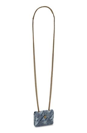 Kurt Geiger Micro Kensington Faux Leather Crossbody Bag in Navy at Nordstrom