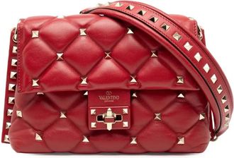 Valentino Garavani 2000-2017 Nappa Candystud crossbodytas - Rood