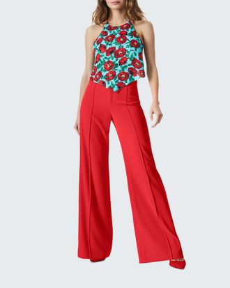 Alice & Olivia Dylan High-Waist Wide-Leg Pants