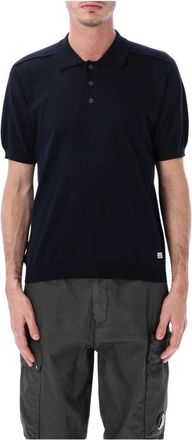 C.P. Company Gebreid Poloshirt - Heren - Polos - Blauw - L - Katoen - Tops