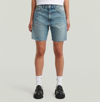 G-Star Womens G-Star RAW High Bermuda Short - Navy Cotton - Size 28 (Waist)