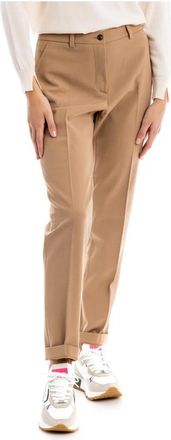 Seventy Pantalone in misto lana - Dames - Slim Fit Broeken - Bruin - XS - Wol - Broeken