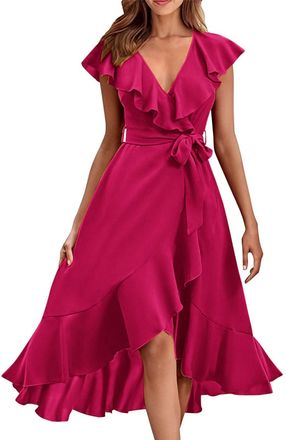 Generic Long Sleeve Midi Dress Ruched Bodycon Dress Long Sleeve Summer for Women UK Ladies Party Dresses Size 16 UK Italian Linen Dresses Purple Bodycon Pinaf