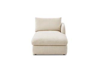 Castlery Ollie Storage Right Arm Chaise - Ivory - Removable Covers - Gaslift Storage