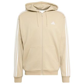 adidas Essentials 3-Stripes French Terry Full-Zip Hoodie Hoodie f&uuml;r Herren | beige