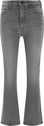 Mother The Hustler Ankle Fray Jeans - Dames - Flared Jeans - Grijs - W30 - Katoen - Jeans