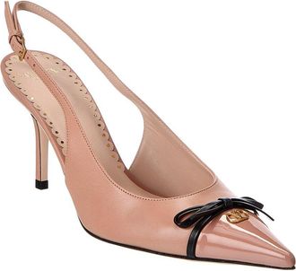 Valentino Bow 90 Leather Slingback Pump