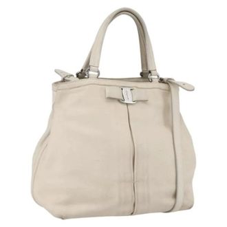 Ferragamo Pre-owned Handbags, female, White, Size: ONE SIZE Pre-owned Handbag
