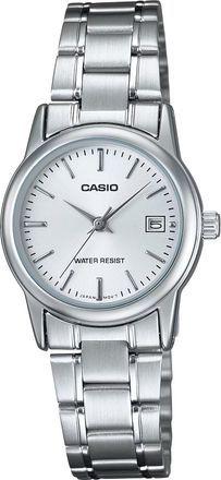 Casio Womens Silver Analog Watch with White Dial - LTP-V002D-7A