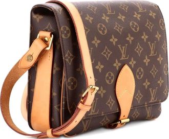 Louis Vuitton Borsa a tracolla Cartouchiere GM in tela con monogramma - Marrone