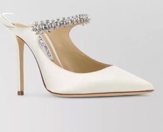Jimmy Choo London bing satin mules pointed toe stiletto