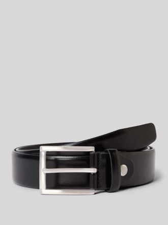 Christian Berg Glattleder-G&uuml;rtel mit Dornschlie&szlig;e in Black, Gr&ouml;&szlig;e 100