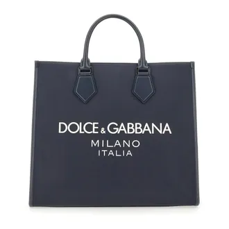 Dolce & Gabbana Shopping Nylon Pelle - male - Dolce & Gabbana - Shopping Bags - Blue - ONE SIZE - Bags