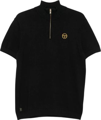 Sergio Tacchini Tops, Heren, Zwart, L, Katoen, Daytone Knit SS Polo
