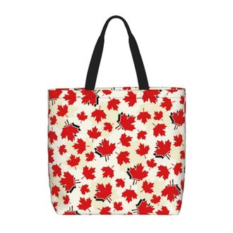 Generic Women Handbag Maple Leaves Contemporary Pattern Daily Bag Fashion Print Shoulder Bags, For Graduation, Daily, Work, Gym, Swim