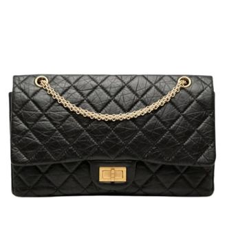 Chanel Pre-owned Vintage Double Flap Shoulder Bag - Dames - Pre-owned - Zwart - Maat: ONE Size Leer