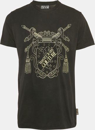 Versace Jeans Couture Black Printed Jersey T-Shirt