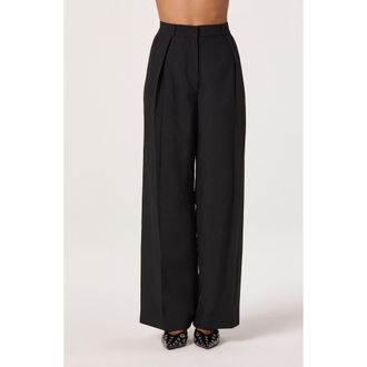 ASTR the Label Pleated Pants in Black at Nordstrom Rack, Size Large