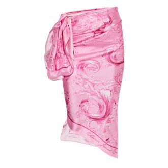 Versace Jeans Couture Silky Scarves, female, Pink, Size: ONE SIZE Printed Sarong