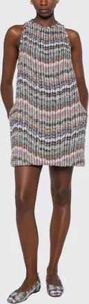 Missoni Mini abito a tubino in maglia chevron con scollo allamericana