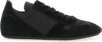 Rick Owens Black Calfskin Athletic Mens Sneakers